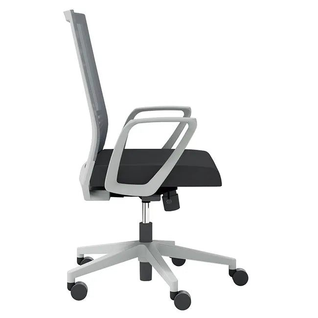 Office Source Oslo Mid Back Mesh Conference Chair with Fixed Arms