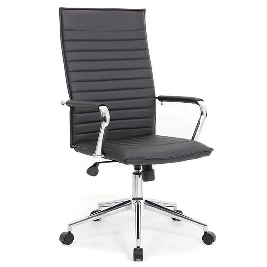 OfficeSource Ridge Collection Executive High Back Task Chair with Chrome Base