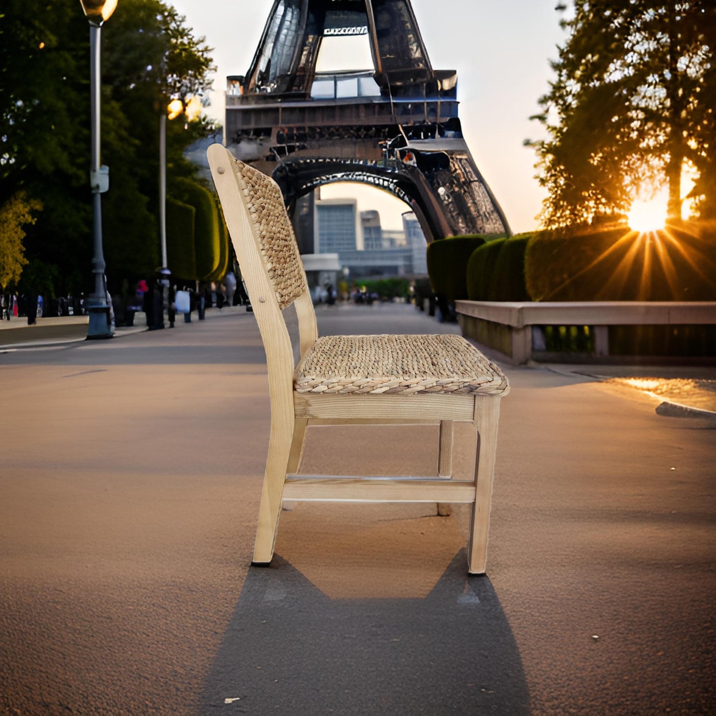 Castine Wood Dining Chair with Woven Seat and Back Natural - Threshold