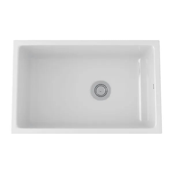 Rohl Allia 6307-00 32" Single Bowl Undermount Fireclay Kitchen Sink - White