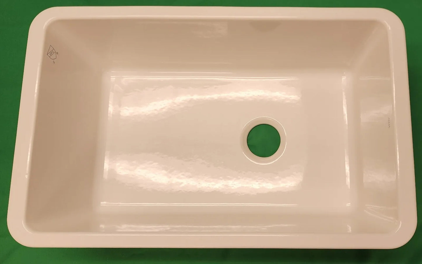 Rohl Allia 6307-00 32" Single Bowl Undermount Fireclay Kitchen Sink - White