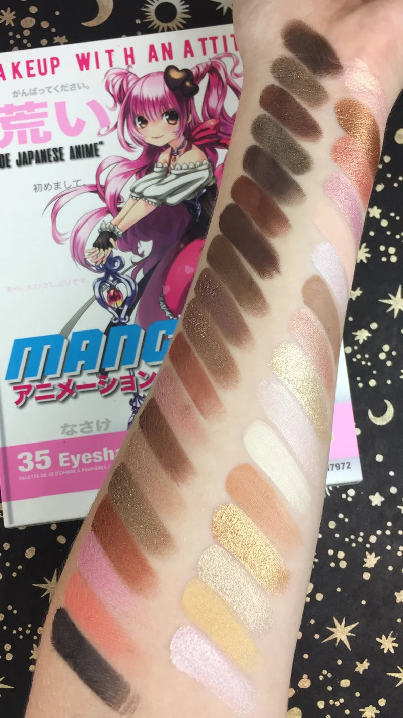 RUDE Manga Anime 35 Eyeshadow Palette Book 2 – 27 Shimmers & 8 Mattes