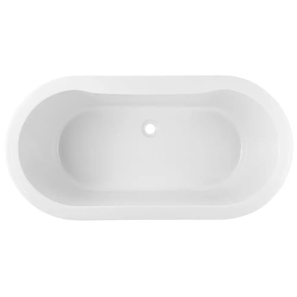 Signature Hardware Boone Freestanding Bathtub, White 51-1/4" x 25-3/4", Offset Drain