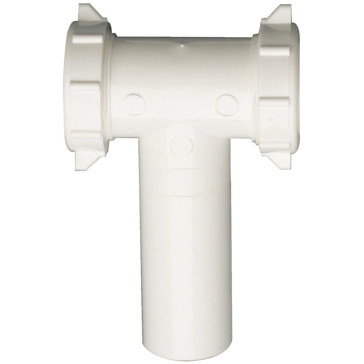 KEENEY 1-1/2 In. White Polypropylene Center Outlet Tee