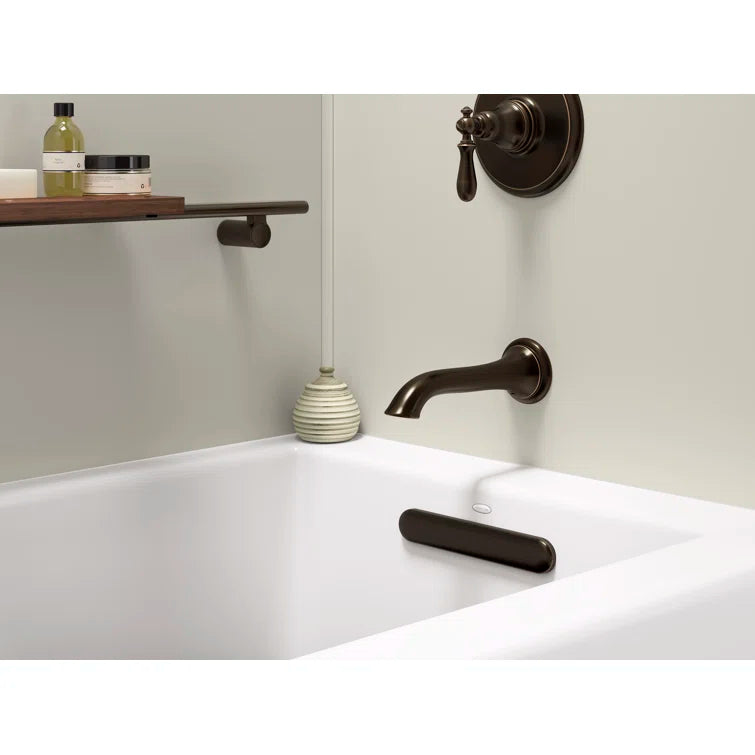 Kohler Underscore 60" Soaking tub for 3 Wall Alcove Installation with Left Drain*Crack*