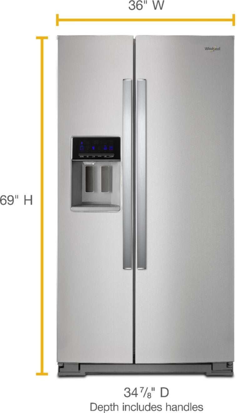 Whirlpool 28.4 Cu. Ft. Side-by-Side Refrigerator - Stainless Steel